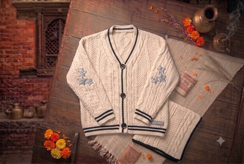 Cable cardigan